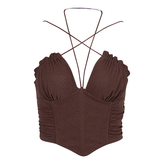Blusa Tipo Camiseta con Pliegues Espiga y Escote Cruzado - Image 2