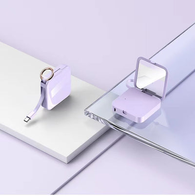 Llavero Powerbank con Espejo de Diamantes y Carga Rápida - Image 10