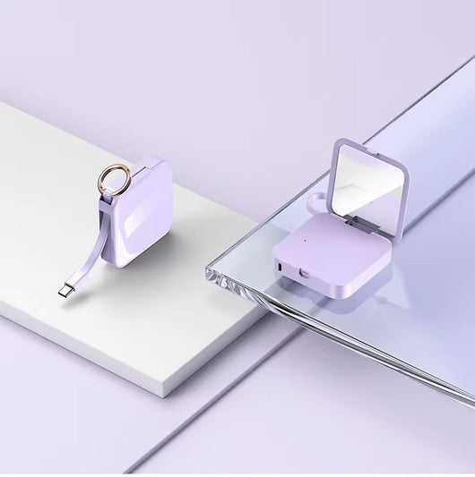 Llavero Powerbank con Espejo de Diamantes y Carga Rápida - Image 10