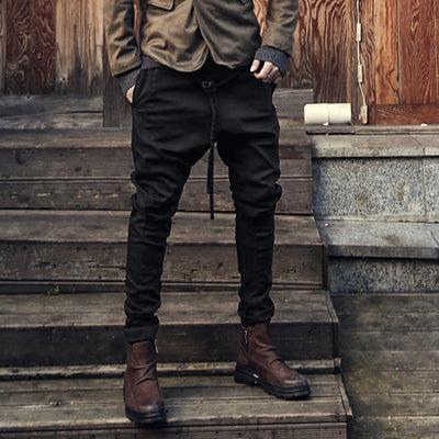 Pantalones Casuales Hombre Color Sólido Ajuste Relajado - Image 5