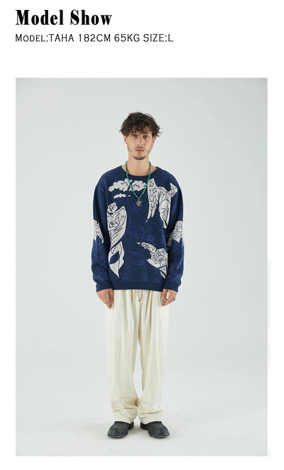 Suéter Tejido Cuello Redondo Casual con Estampado Xiangyun Angel - Image 7