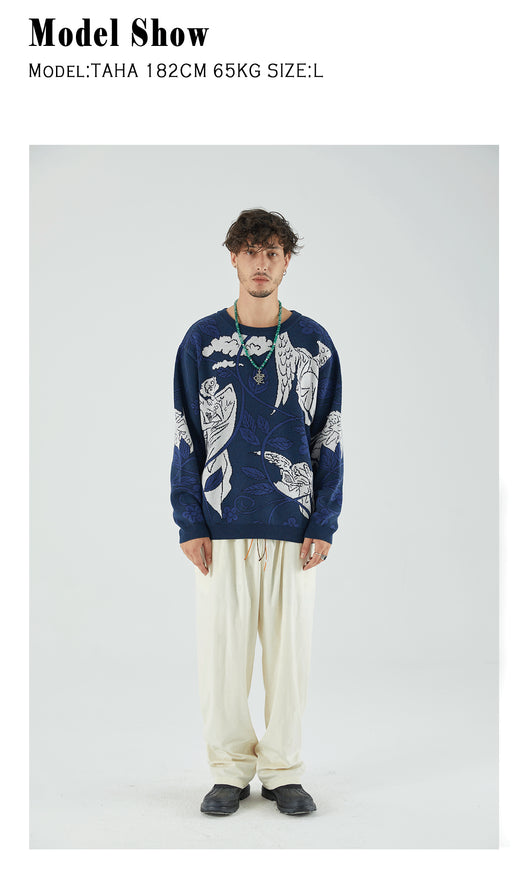 Suéter Tejido Cuello Redondo Casual con Estampado Xiangyun Angel - Image 7
