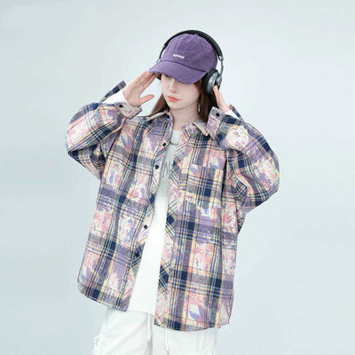 Camisa Tie-Dye Bordada de Manga Larga Unisex - Image 8