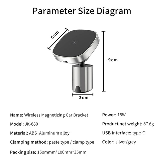 Soporte Magnético para Celular con Carga Inalámbrica para Auto - Image 11