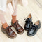 Zapatos Escolares Plataforma en Cuero para Mujer