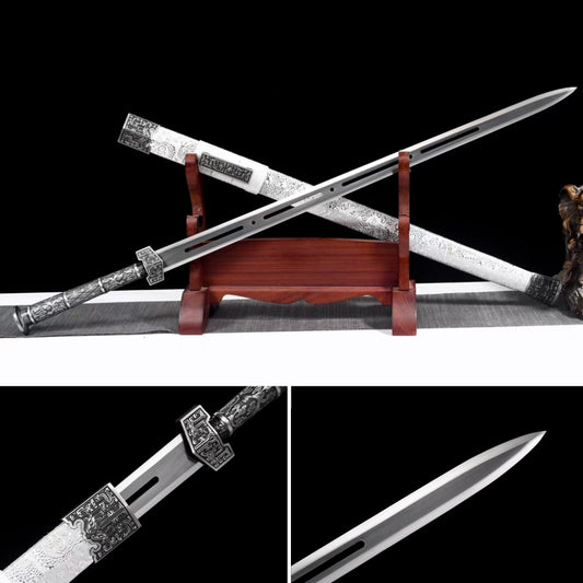 Espada Estilo Han - Acero Manganeso, Práctica y Colección