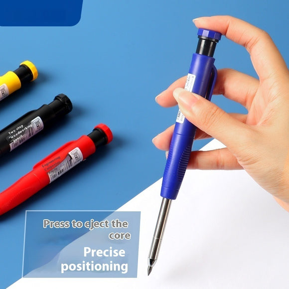Lápiz de Carpintero Profesional con Cabeza Metálica y Mina Profunda de 28mm