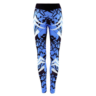 Leggins Deportivos Ajustados Estampados Azul Marino - Image 5