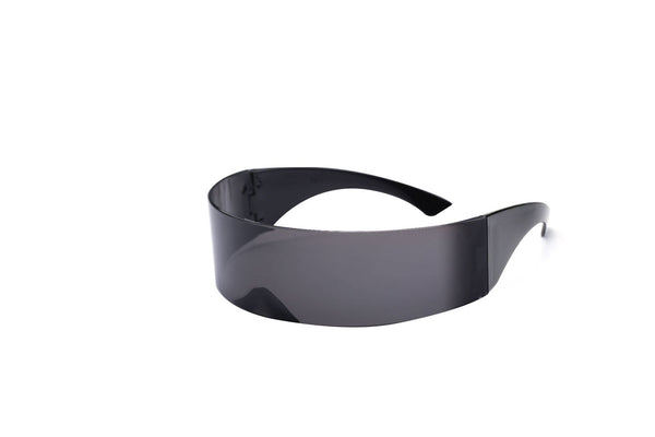 Gafas de Sol Wrap Unisex Marco Negro - Estilo Futurista Oversized - Image 4