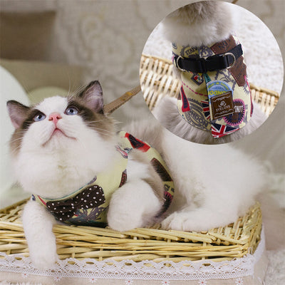 Arnés de Paseo para Gatos con Correa y Moño - Image 3