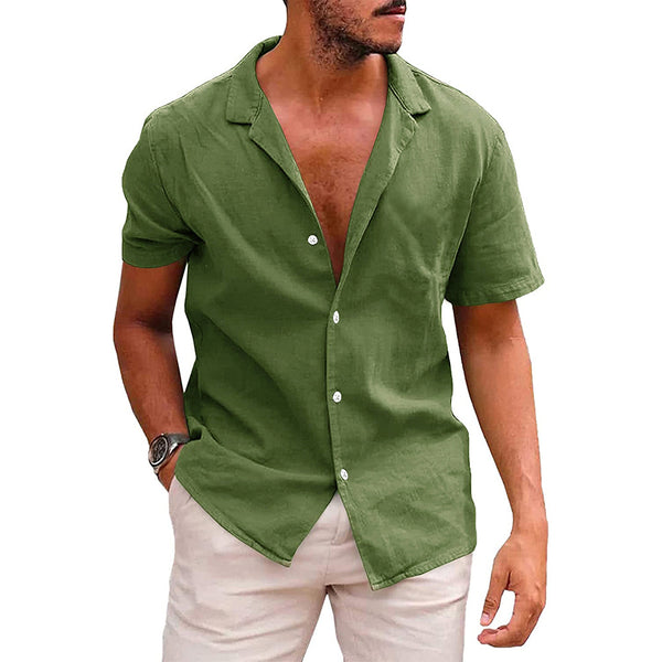 Camisa Casual de Playa para Hombre - Manga Corta Botones - Image 12