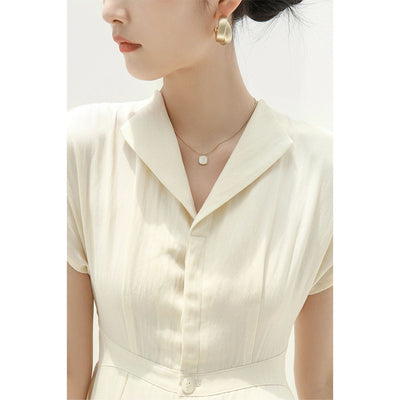 Vestido Camisero de Algodón y Lino Blanco para Verano - Image 9