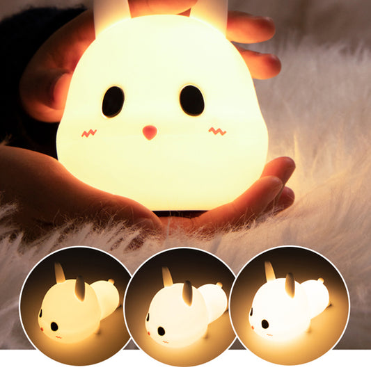Luz Nocturna Conejo Adorable de Silicona