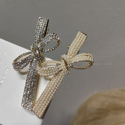 Pasador de Cabello Perla Diamante con Lazo Metálico - Image 12