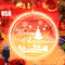 Luminária de corda de LED individual 3D pendurada, Natal, decoração de casa, Feliz Natal