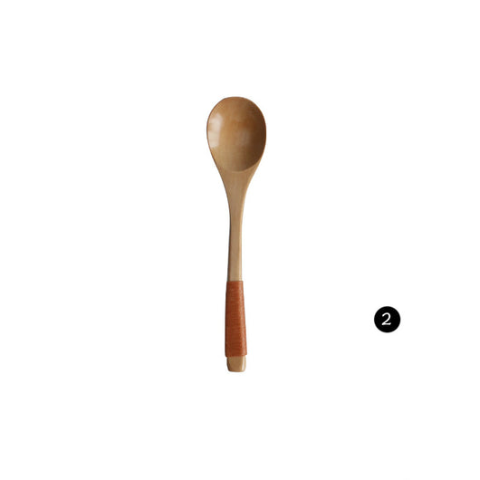 Juego de Cucharas y Tenedor de Bambú Natural para Cocina - Image 5
