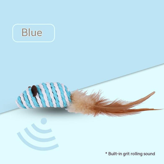 Juguete Interactivo para Gatos con Sonido, Papel Crujiente y Plumas - Image 6