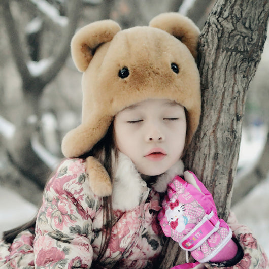 Gorro Infantil de Piel de Conejo Rex - Diseño Fashionable y Adorable - Image 8