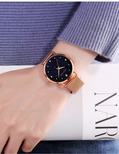 Reloj de Cuarzo Impermeable para Mujer con Diseño Estrellado Minimalista - Image 19