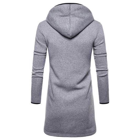 Suéter Cardigan con Capucha de Color Sólido para Hombre - Image 2