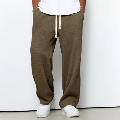 Pantalones Athleisure de Pierna Ancha y Tejido Waffle para Hombre - Image 29