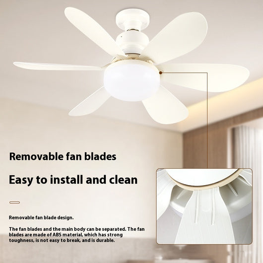 Ventilador de Techo con Luz LED Silencioso para Dormitorio y Sala