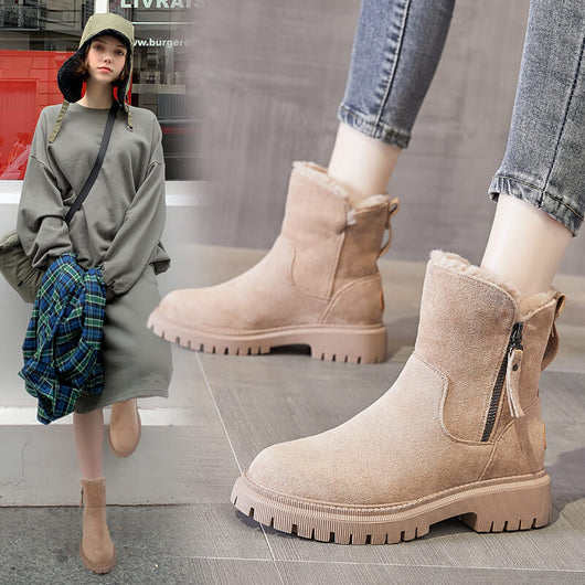 Botas de Nieve para Mujer con Forro de Pelaje y Algodón Acolchado - Image 3
