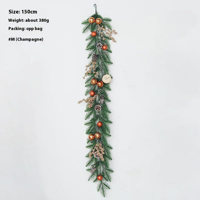 Árbol de Navidad Invertido con Guirnalda de Ratán y Adorno Cuerno - Image 28