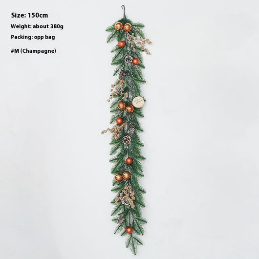 Árbol de Navidad Invertido con Guirnalda de Ratán y Adorno Cuerno - Image 28