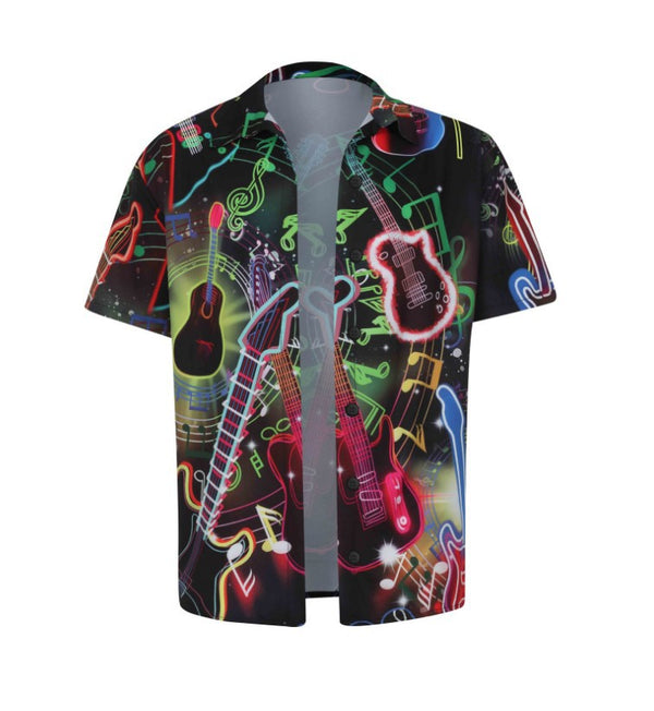 Camiseta Hombre Estampado Posicionamiento de Guitarra