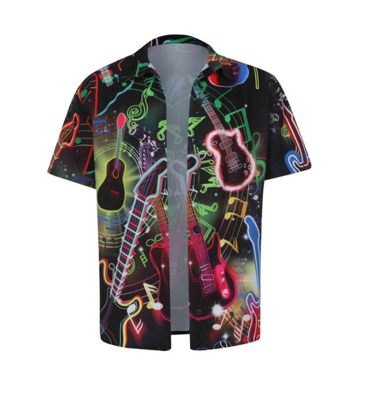 Camiseta Hombre Estampado Posicionamiento de Guitarra
