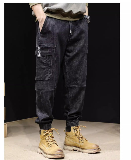 Jeans Retro Holgados con Cintura Elástica para Hombre - Image 8