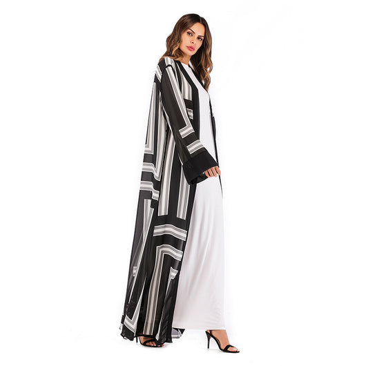 Cardigan Robe Holgado con Encaje Estilo Musulmán para Mujer - Image 6