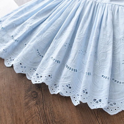 Vestido Infantil de Encaje Bordado con Malla - Image 10