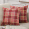 Red Wine Plaid Pillow, 45 x 45 cm