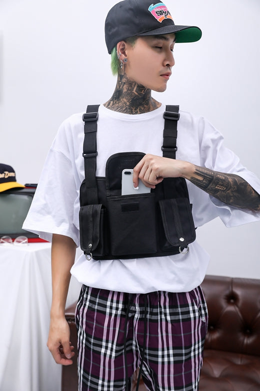 Chaleco Táctico Multi-Bolsillo con Bolsa Pecho - Estilo Urban Streetwear - Image 3