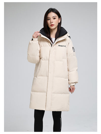Chaqueta Acolchada Larga para Mujer Talla Grande Suelta y Cálida - Image 23