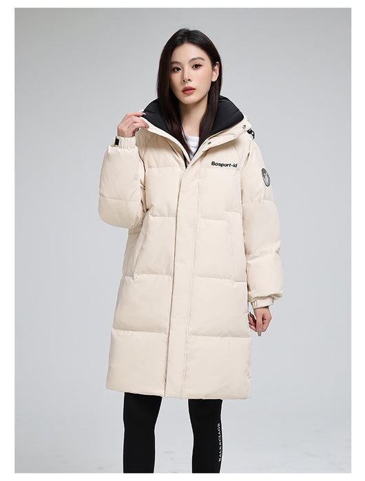Chaqueta Acolchada Larga para Mujer Talla Grande Suelta y Cálida - Image 23