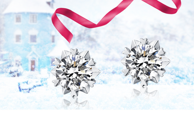 Aretes de Diamante Moissanita Platino Importados Diseño Copo de Nieve - Image 6