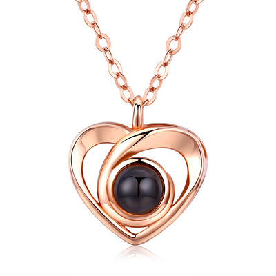 Collar Corazón de Plata S925 con Proyección de Foto Romántica - Image 15