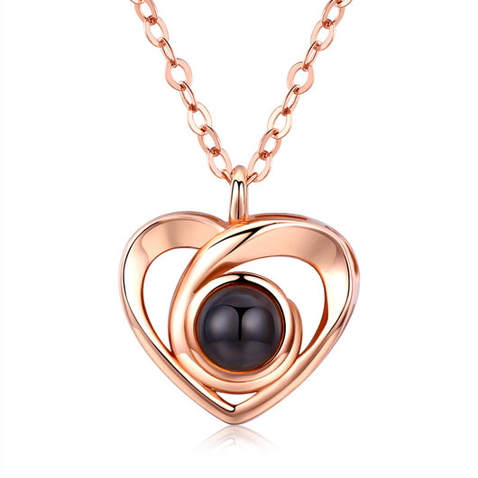 Collar Corazón de Plata S925 con Proyección de Foto Romántica - Image 15