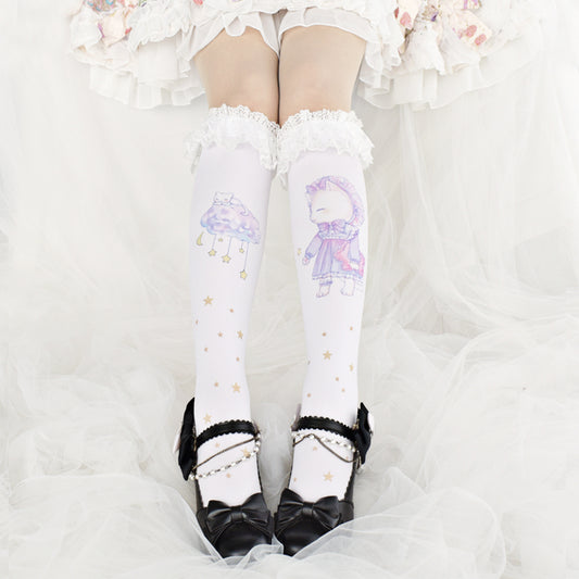 Calcetines de Encaje Delicado y Elegante