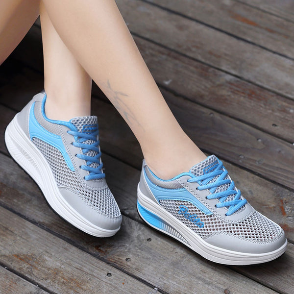 Zapatos Casuales Transpirables con Suela Gruesa para Mujer