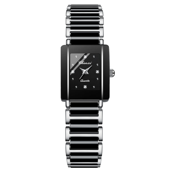 Juego de Relojes de Pareja con Diamante Cuadrado de Cuarzo - Image 17