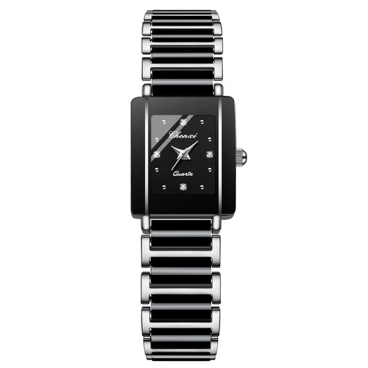 Juego de Relojes de Pareja con Diamante Cuadrado de Cuarzo - Image 17