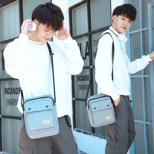 Bolsa Mensajera Casual para Hombre con Compartimentos de Almacenamiento
