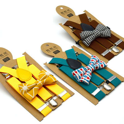 Conjunto de Tirantes y Pajarita Estampada para Niños - Image 3