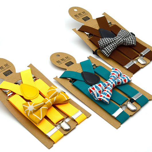 Conjunto de Tirantes y Pajarita Estampada para Niños - Image 3