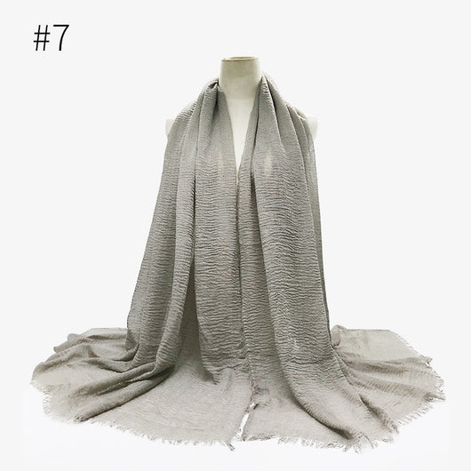Pashmina de Algodón Suave con Flecos - Pañuelo Versátil para Mujer - Image 38