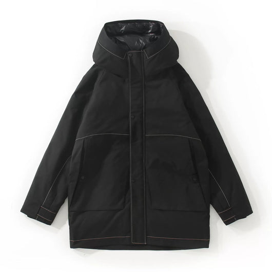 Chaqueta de Plumas de Pato Blanco Suelta para Hombre - Estilo Invernal Elegante - Image 13
